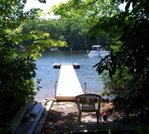 Seasonal dock at The Barn on Lake Shore, a Deep Creek Lake Vacation Rental Seasonal dock at The Barn on Lake Shore, a Deep Creek Lake Vacation Rental