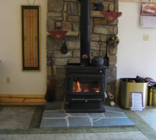 The wood burning stove at The Barn on Lake Shore, a Deep Creek Lake Vacation Rental The wood burning stove at The Barn on Lake Shore, a Deep Creek Lake Vacation Rental